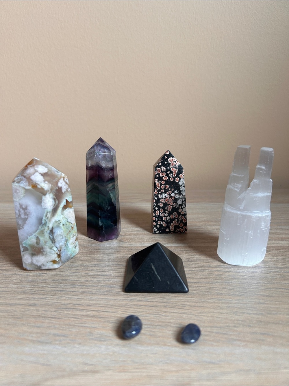 Natural Gemstone Crystal Tower Set